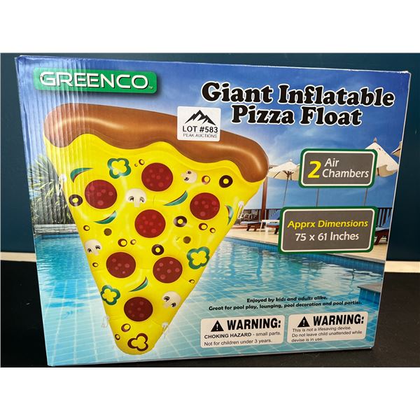 Lot of 1 Giant Inflatable Pizza Pool Float - 75 x 61 inches!