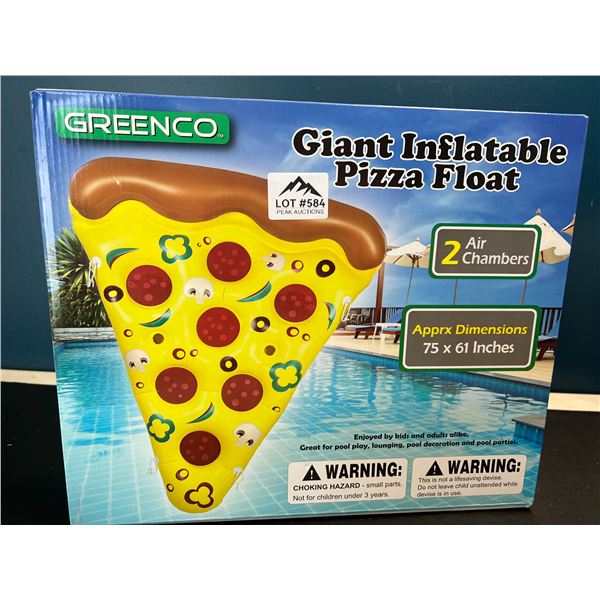 Lot of 1 Giant Inflatable Pizza Pool Float - 75 x 61 inches!