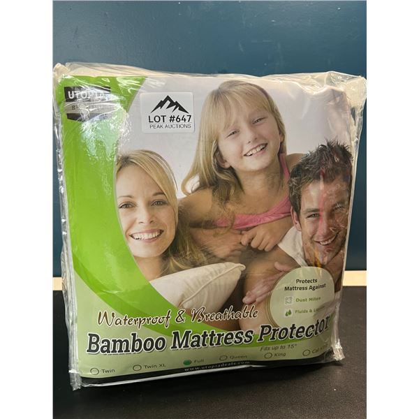 Lot of 1 Bamboo Mattress Protector - Full Size
