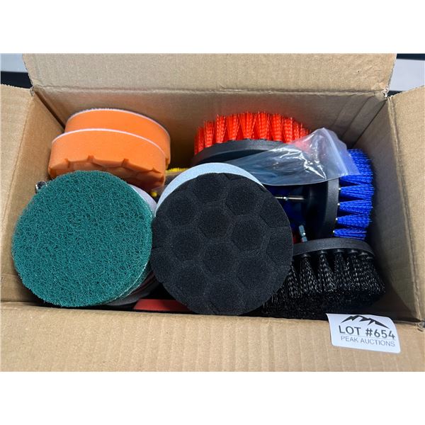 Lot of 1 Drill Brush Attachment Tool Set