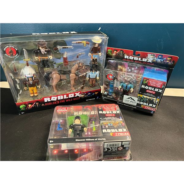 Lot of 3 Roblox Toy Sets