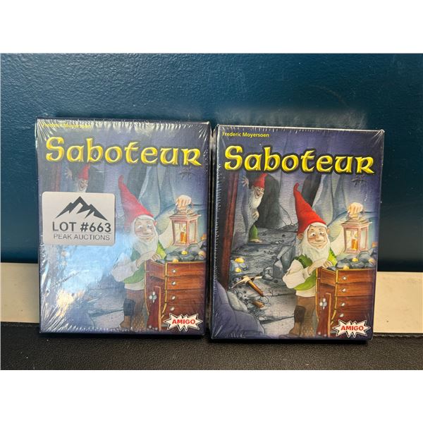 Lot of 2 Saboteur Mining-Themed Card Games
