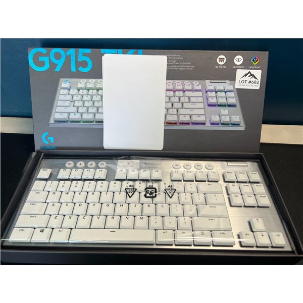 Lot of 1 Logitech G915 TKL Lightspeed Wireless RGB Mechanical Gaming Keyboard