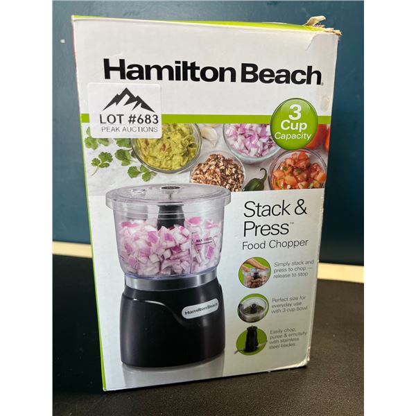 Lot of 1 Hamilton Beach Stack and Press Food Chopper