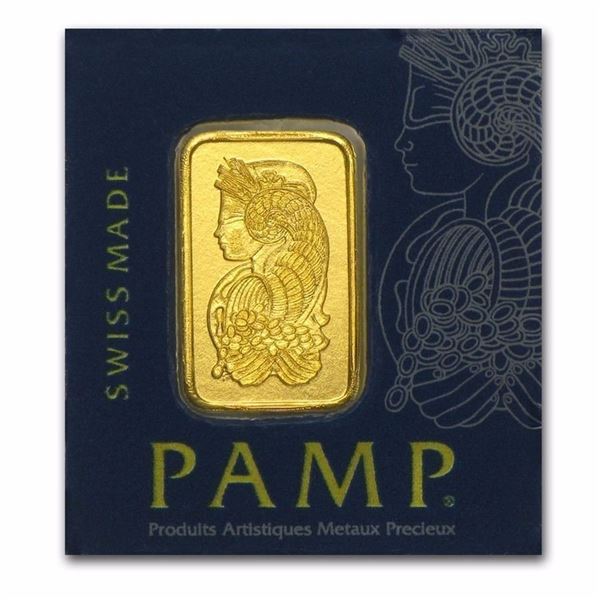 1 gram Gold Bar - PAMP Suisse Lady Fortuna Veriscan® (In Assay)