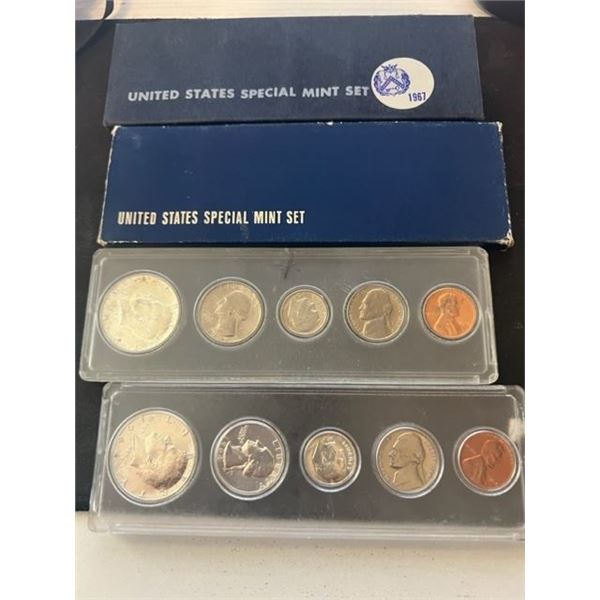US Special Mint Sets 1964 to 1967, 4 SETS 20 Coins