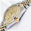 Image 4 : Rolex Mens Two Tone Champagne Index And Diamond Sapphire Datejust 36MM