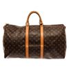 Image 1 : Louis Vuitton Brown Monogram Keepall 55 Bandouliï¿½re Travel Bag