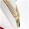 Image 3 : Vintage 18k Gold 16 Strand Pearl Necklace Spanish Piece of Eight Coin Pendant