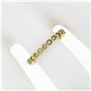 Image 3 : 14k Yellow Gold 0.92 ctw Round Milgrain Bezel Set Diamond Eternity Band Ring Sz