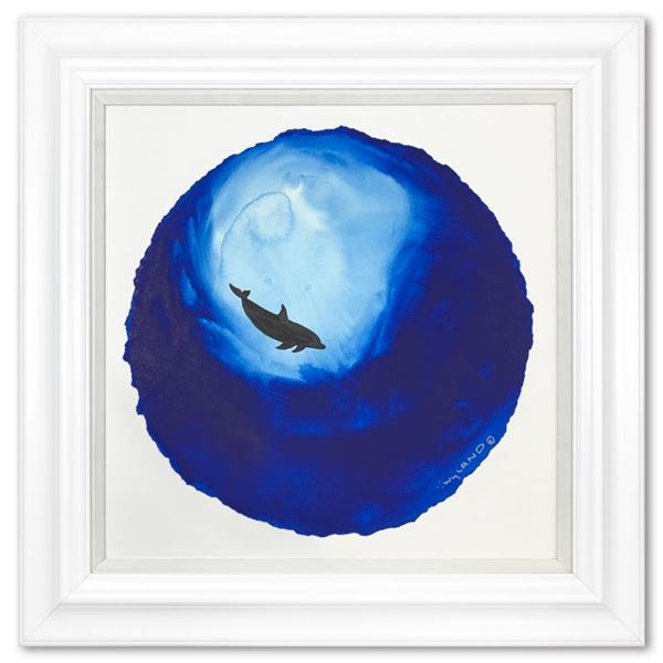Dolphin in Swirl of Light By Wyland Original
