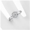 Image 3 : 18K White Gold 0.84 ctw Ideal Round Brilliant Cut Diamond Flower Cluster Ring