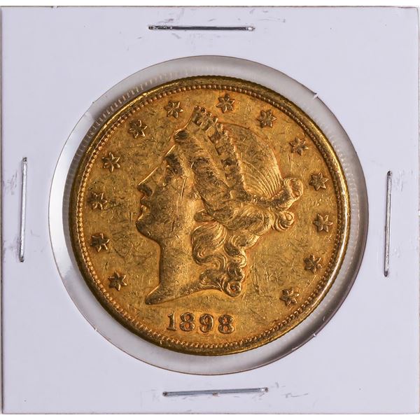 1898 $20 Liberty Head Double Eagle Gold Coin VF