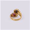 Image 4 : 18k Yellow Gold Ruby & Sapphire Crossover Ring by Utopia