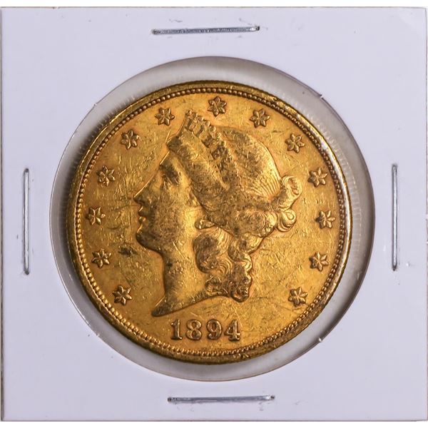 1894 $20 Liberty Head Double Eagle Gold Coin VF