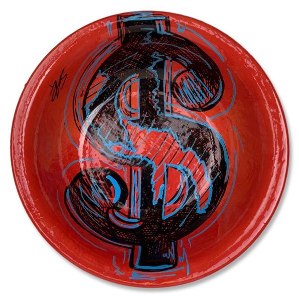 Dollar Sign By Steve Kaufman (1960-2010)