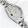 Image 4 : Rolex Quickset Gray Roman Diamond & Ruby Datejust Wristwatch 26MM