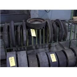 (10) GRINDING WHEELS W/RACK