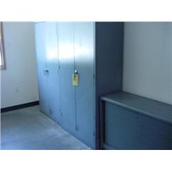 (2) 2-DR CABINETS & TABLE