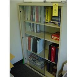 BOOKSHELF W/GLASS DOORS
