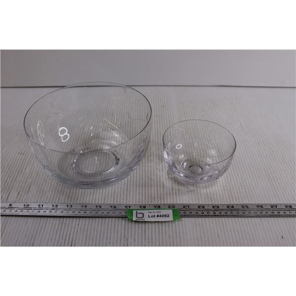 (2) Crystal Etched Bowls