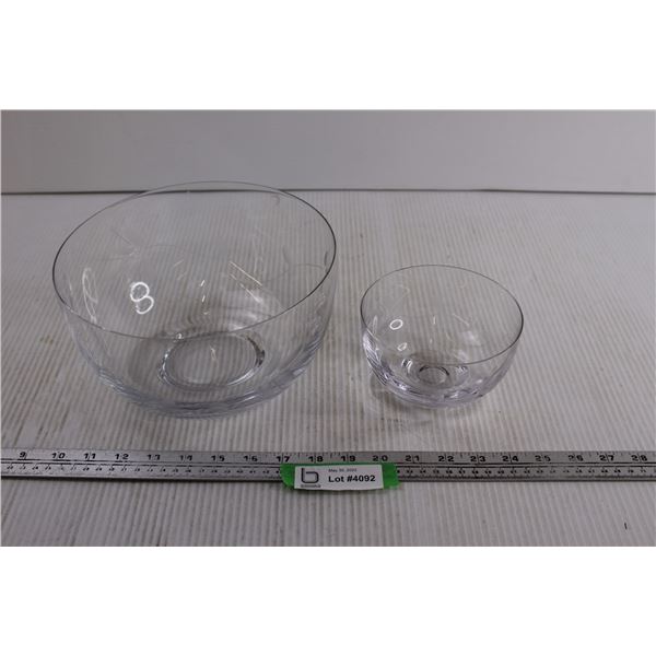 (2) Crystal Etched Bowls