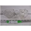 Image 1 : Carved Crystal Sugar and Creamer Set