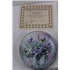 Image 2 : (3) Knowles Collectible Decorative Plates - Butterflies and Flowers