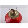 Image 3 : Vintage Red Glass Kerosene Lamp