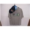 Image 1 : *Saskatchewan Roughriders 2006 and 2007 Grey Cup Hat and Shirt - Size XL (Stain on Sleeve)