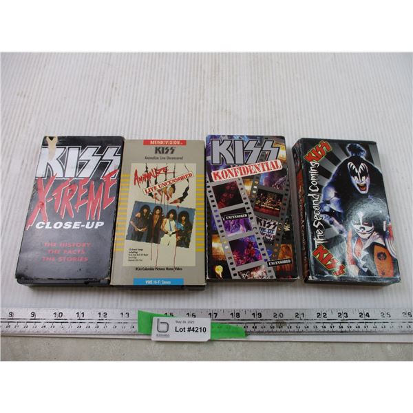 (4) "KISS," Band VHS Tapes