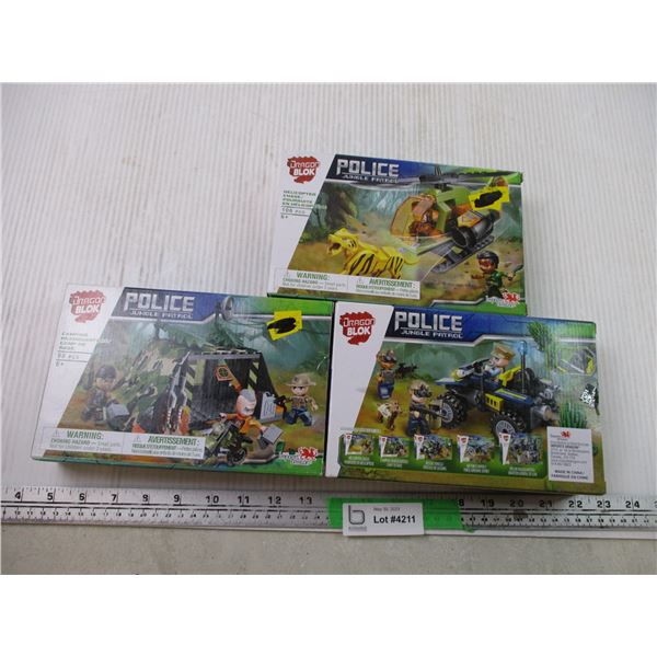 (3) Dragon Blok Police Sets (NIB)