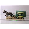 Image 1 : Wooden Folk Art Co Op Horse and Wagon