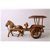 Image 2 : Wood Carved Horse and Buggy