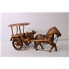 Image 3 : Wood Carved Horse and Buggy