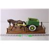 Image 1 : Wooden Folk Art Horse and Cart