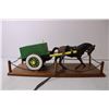 Image 5 : Wooden Folk Art Horse and Cart