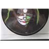 Image 3 : Framed "KISS," Band Vinyl Record Art of Peter Criss - 16 1/2" x 16 1/2"