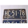 Image 2 : (2) Alberta 1970 License Plates