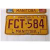 Image 2 : (2) Manitoba 1976 License Plates