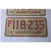 Image 2 : (2) Saskatchewan 1975 License Plates