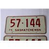 Image 3 : (2) Saskatchewan 1975 License Plates