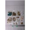Image 1 : Lot of Costume Jewelry - Necklaces, Earrings, Brooches