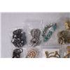 Image 4 : Lot of Costume Jewelry - Bracelets, Brooches