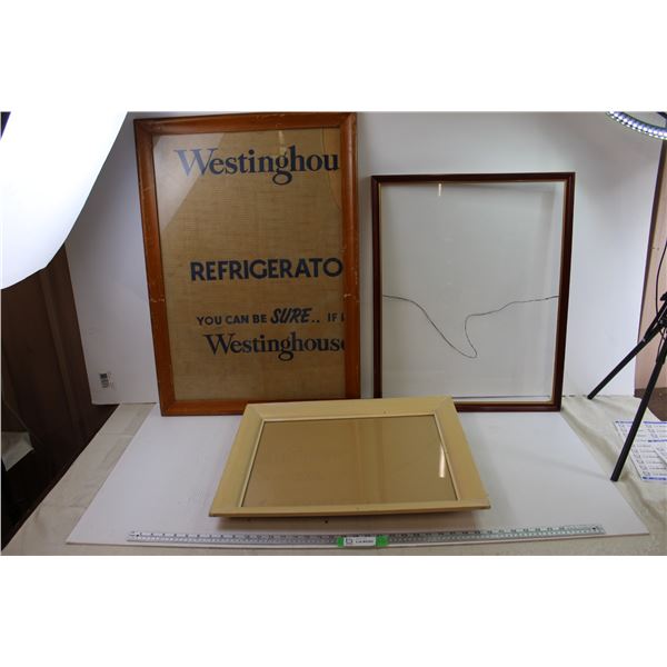 *(3) Picture Frames (19 1/2 x 23 1/2 ) (21 1/2 x 26 1/2) (33 1/2 x 23 1/2)