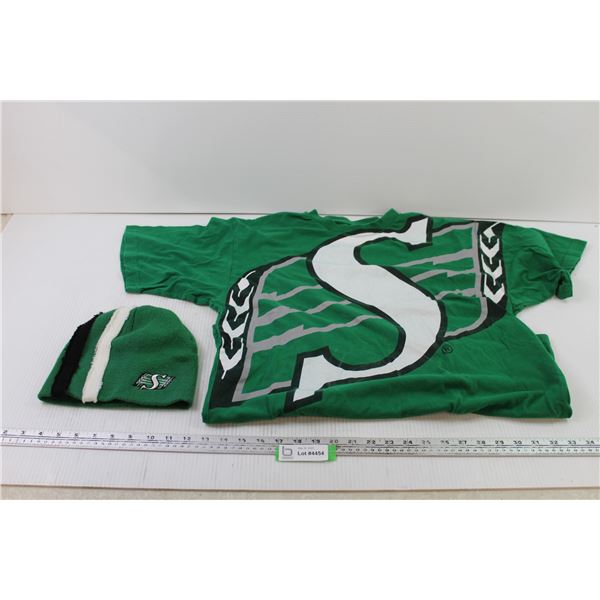 Large Roughriders Shirt + Men's Toque