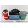 Image 1 : Water Jug + Pilsner Pail + Fishing Rod Case + Metal Box