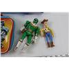 Image 4 : Bubble Maker + (2) Lunch Kits + Power Ranger Action Figure + Woody Action Figure