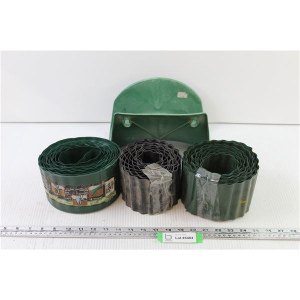 (3) Lawn Edging Rolls + Garden Hose Holder