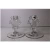 Image 2 : (2) Crystal Candle Holders